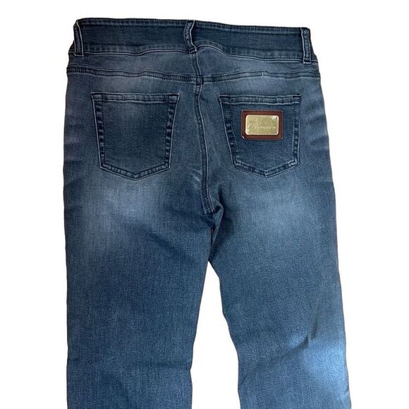 Blumarine Designer Italian Skinny Jeans Distressed Black/Gray Women size 8/44 - Picture 14 of 16